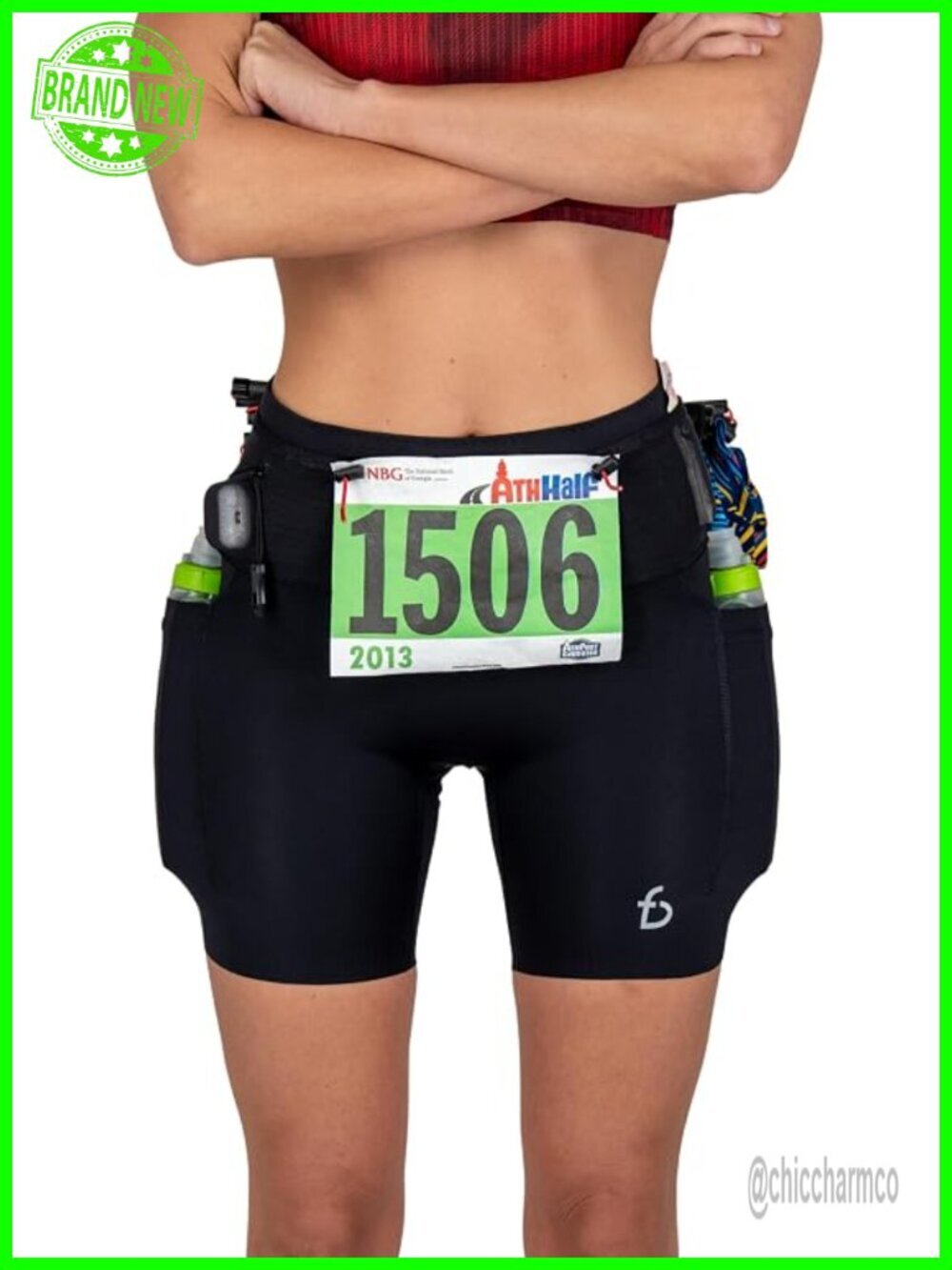 Women's Compression Shorts with 360º Waistband Storage